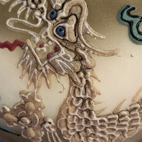 COPY - Amazing Detailed Vtg. Moriage Dragonware Porcelain Teacup/ Saucer 3 Sets… - Picture 10 of 14